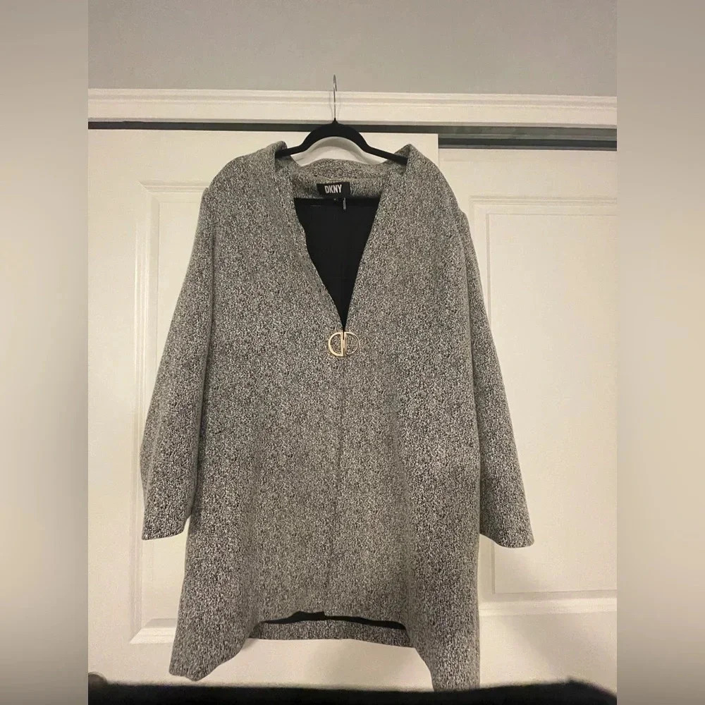 Point Collar DKNY D-Ring Topper Jacket Blazer Size 18